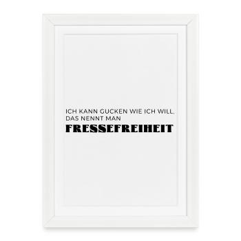 Freedom of mouth - Framed poster (27 × 37 cm) - white - Front