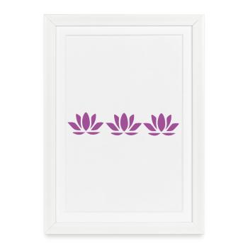 Lotus Flower Lotus Flower Violet Flower Flower Yoga - Framed poster (27 × 37 cm) - white - Front