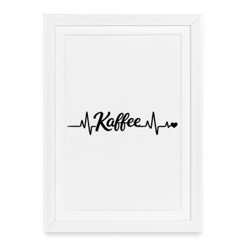 Kaffee - Gerahmtes Poster (27 × 37 cm) - Weiß - Vorne