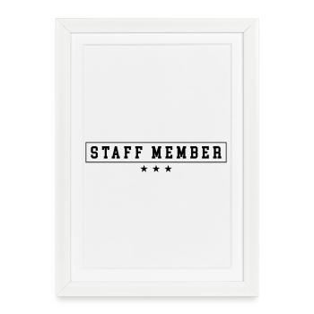 staff member - Framed poster (27 × 37 cm) - white - Front
