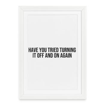IT tech support - Gerahmtes Poster (27 × 37 cm) - Weiß - Vorne
