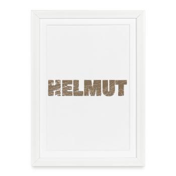 Cadeau pour Helmut - Affiche encadrée (27 × 37 cm) - blanc - Devant