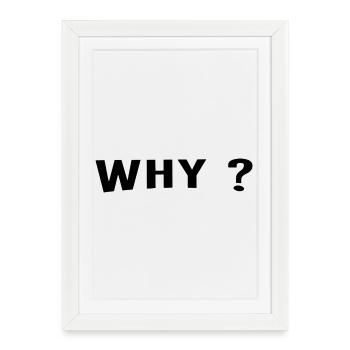 Why is always a great question. - Framed poster (27 × 37 cm) - white - Front