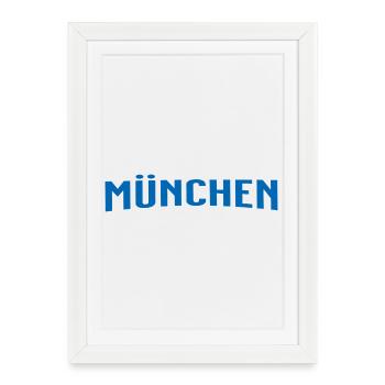 München - Gerahmtes Poster (27 × 37 cm) - Weiß - Vorne