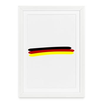 Ligne du drapeau allemand - Affiche encadrée (27 × 37 cm) - blanc - Devant
