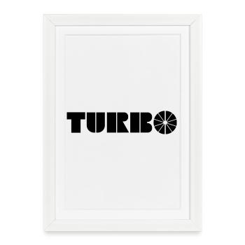 Turbo - Framed poster (27 × 37 cm) - white - Front