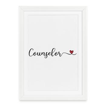 Conseiller au cœur - Affiche encadrée (27 × 37 cm) - blanc - Devant