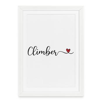 Climber - Framed poster (27 × 37 cm) - white - Front