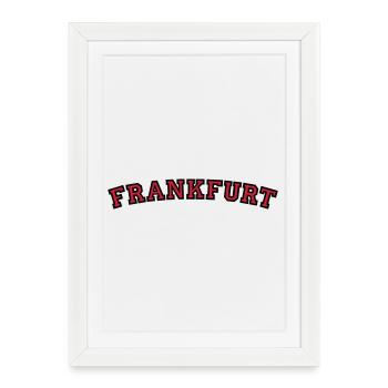 Francfort College Style - Affiche encadrée (27 × 37 cm) - blanc - Devant