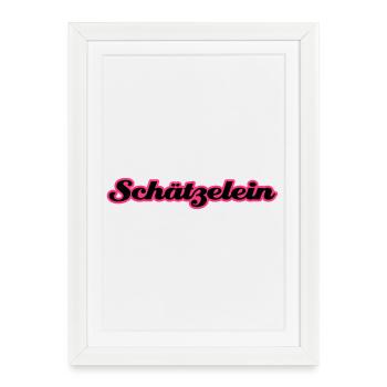 Schätzelein | Schatz | Schätzchen - Affiche encadrée (27 × 37 cm) - blanc - Devant