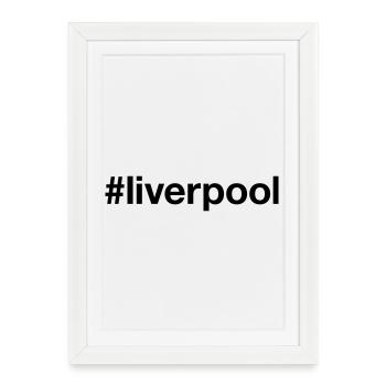LIVERPOOL Angleterre - Affiche encadrée (27 × 37 cm) - blanc - Devant