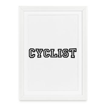 Cyclists - Framed poster (27 × 37 cm) - white - Front
