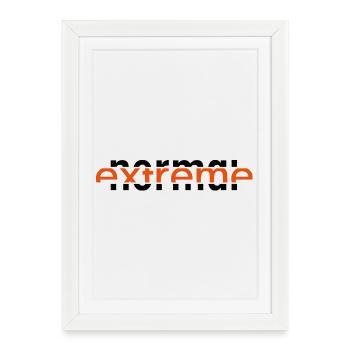 Normal-Extreme - Framed poster (27 × 37 cm) - white - Front