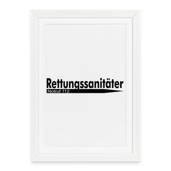 Paramedic Emergency Call 112 - Framed poster (27 × 37 cm) - white - Front