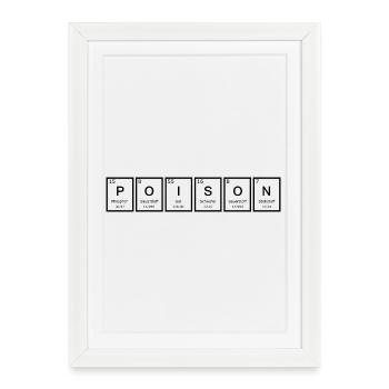 Periodic table elements POISON black gift - Framed poster (27 × 37 cm) - white - Front