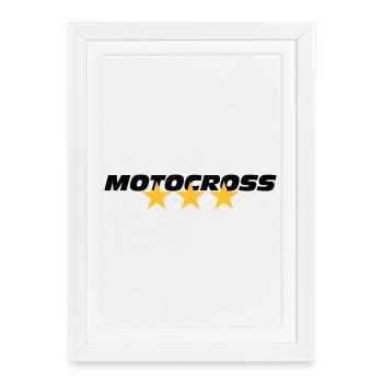 Motocross - Affiche encadrée (27 × 37 cm) - blanc - Devant