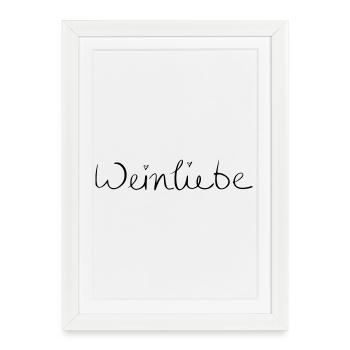 Weinliebe - Framed poster (27 × 37 cm) - white - Front