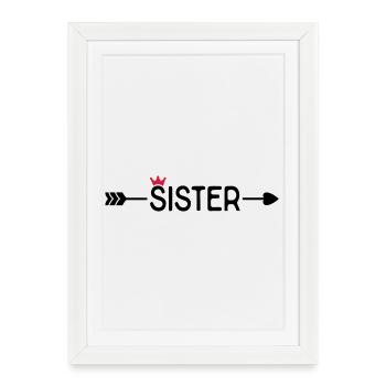 Sœur - Affiche encadrée (27 × 37 cm) - blanc - Devant