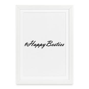 Les joyeux besties - Affiche encadrée (27 × 37 cm) - blanc - Devant