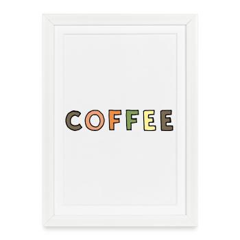 Coffee - Framed poster (27 × 37 cm) - white - Front
