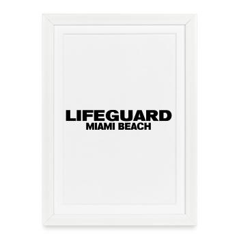 life guard miami - Affiche encadrée (27 × 37 cm) - blanc - Devant