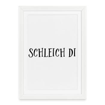 Dialekt bayrisch - Gerahmtes Poster (27 × 37 cm) - Weiß - Vorne