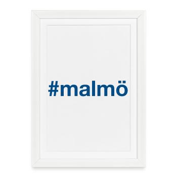 MALMÖ Sweden Sweden Hashtag - Framed poster (27 × 37 cm) - white - Front