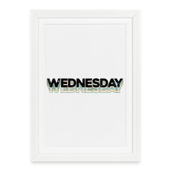 Wednesday - Framed poster (27 × 37 cm) - white - Front