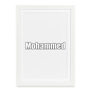Muhammad - (Nom humain) - Affiche encadrée (27 × 37 cm) - blanc - Devant