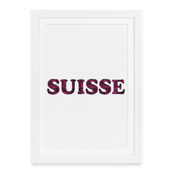 SUISSE. PAYS - Affiche encadrée (27 × 37 cm) - blanc - Devant