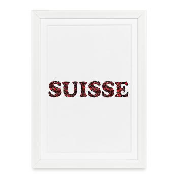 SUISSE. HUMOUR. PAYS - Affiche encadrée (27 × 37 cm) - blanc - Devant