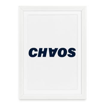 CHAOS - Framed poster (27 × 37 cm) - white - Front