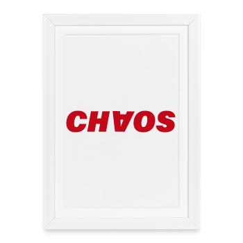 CHAOS - Framed poster (27 × 37 cm) - white - Front