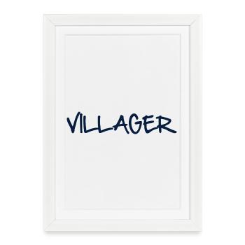 VILLAGER - Framed poster (27 × 37 cm) - white - Front