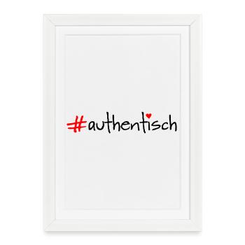 authentic - Framed poster (27 × 37 cm) - white - Front