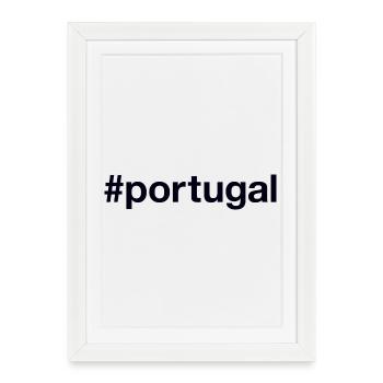 PORTUGAL Hashtag - Framed poster (27 × 37 cm) - white - Front