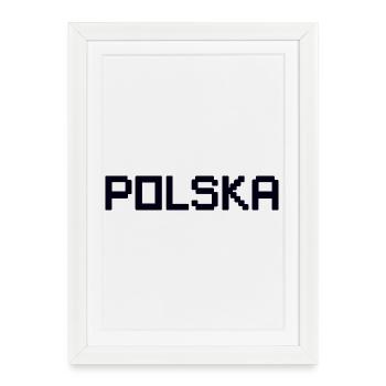 POLSKA, Pologne - Affiche encadrée (27 × 37 cm) - blanc - Devant