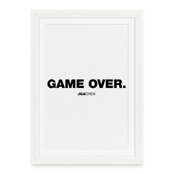 Game Over (Enterrement de vie de garçon) - Affiche encadrée (27 × 37 cm) - blanc - Devant