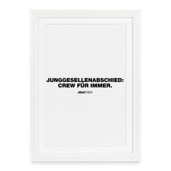 Crew für immer (Enterrement de vie de garçon) - Affiche encadrée (27 × 37 cm) - blanc - Devant