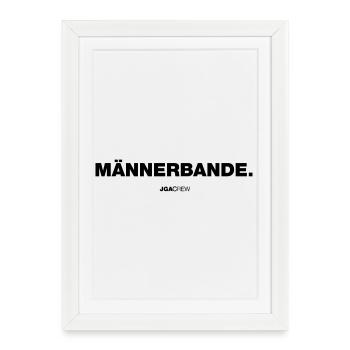 Gang d’hommes (enterrement de vie de garçon) - Affiche encadrée (27 × 37 cm) - blanc - Devant