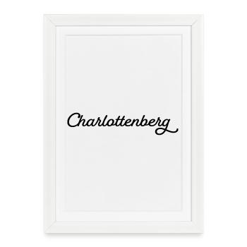 Charlottenberg schwarz - Gerahmtes Poster (27 × 37 cm) - Weiß - Vorne
