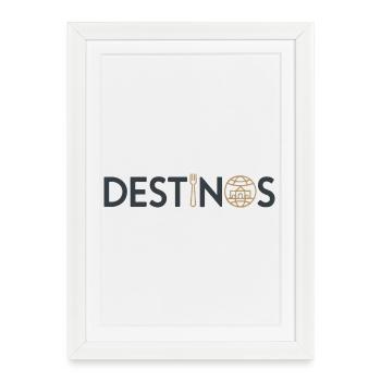 Earth-inspired Food Map Illustration - Framed poster (27 × 37 cm) - white - Front