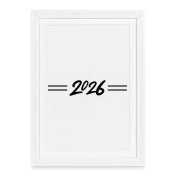 2026 Line - Framed poster (27 × 37 cm) - white - Front