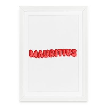 Mauritius as a holiday - Framed poster (27 × 37 cm) - white - Front