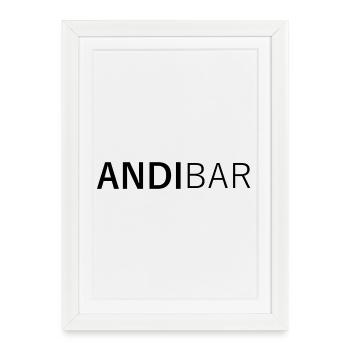 ANDIBAR – Name play on words Andi, Andreas, Andy - Framed poster (27 × 37 cm) - white - Front