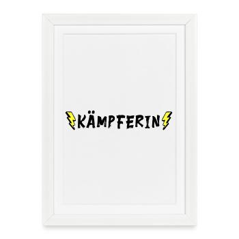 Kämpferin - Glücksbringer - Gerahmtes Poster (27 × 37 cm) - Weiß - Vorne