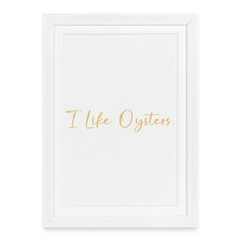 Oysters - Framed poster (27 × 37 cm) - white - Front