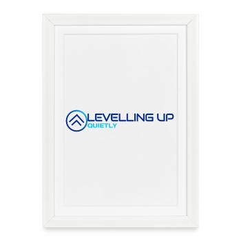 Mise à niveau silencieuse Design - Affiche encadrée (27 × 37 cm) - blanc - Devant
