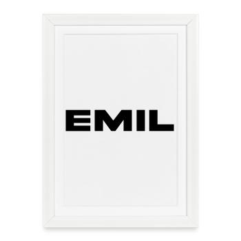 Emil First name Last name - Framed poster (27 × 37 cm) - white - Front