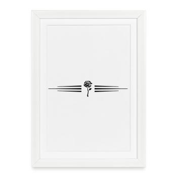 Ligne de symboles de la rose - Affiche encadrée (27 × 37 cm) - blanc - Devant